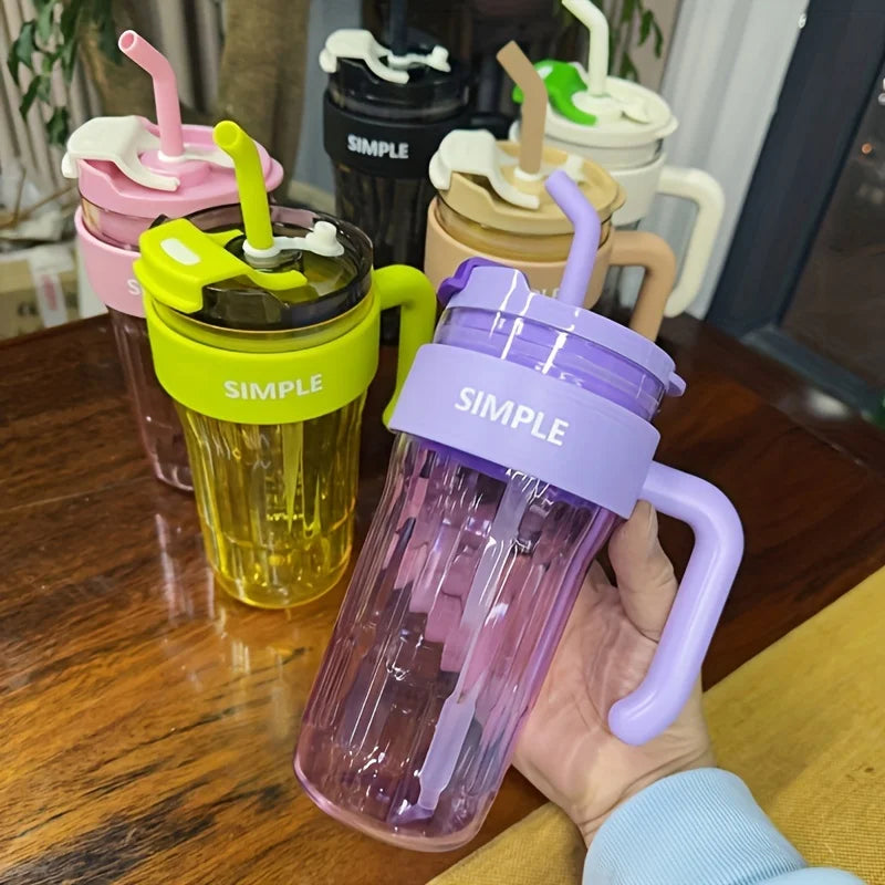 1pc, Tumbler With Lid And Straw - Next-Wave-Shopping