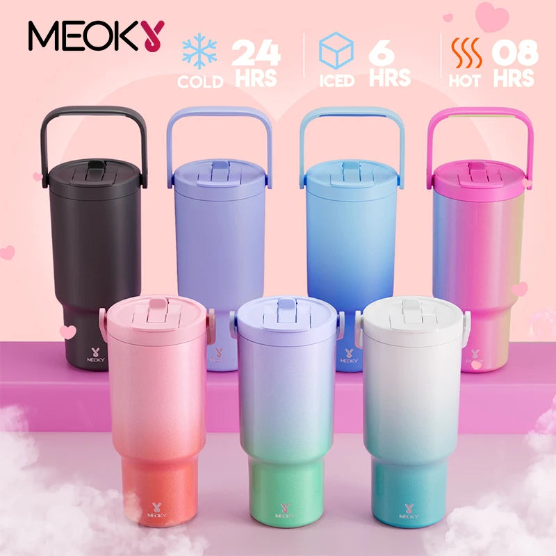 Meoky 32oz Cup Stainless Steel Water Bottle - Next-Wave-Shopping