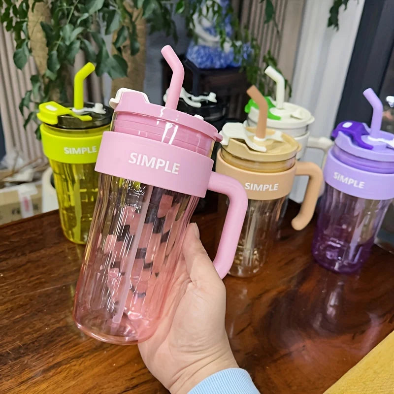 1pc, Tumbler With Lid And Straw - Next-Wave-Shopping