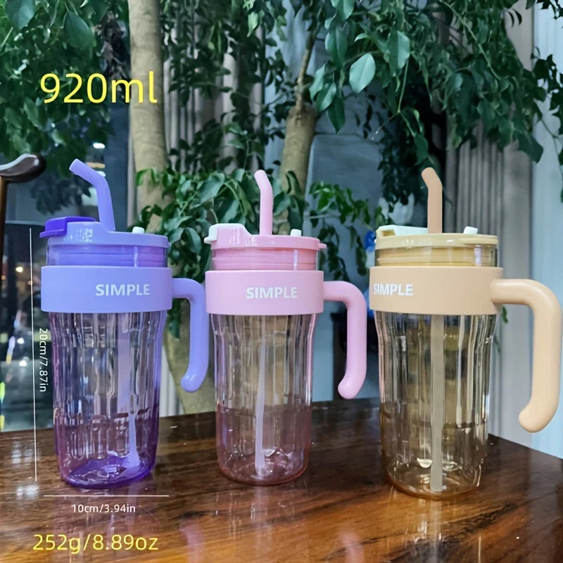 1pc, Tumbler With Lid And Straw - Next-Wave-Shopping