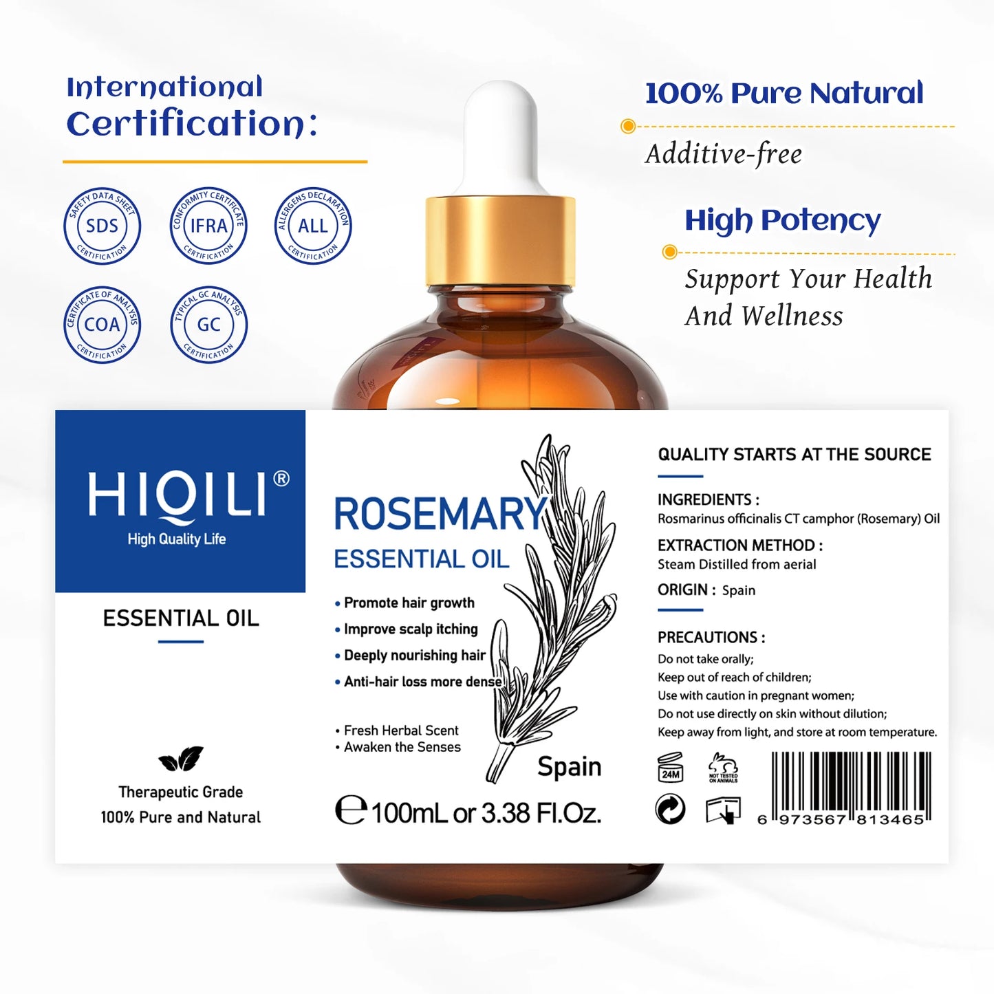 HIQILI Rosemary Jasmine Lavender Mint Essential Oils - Next-Wave-Shopping