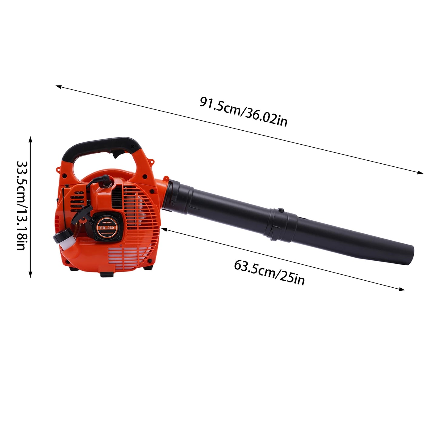 25.4CC  Commercial Handheld Leaf Blower Heavy Duty Gas Powered 2-Stroke Grass Clean Tool Leaf Blower - Next-Wave-Shopping